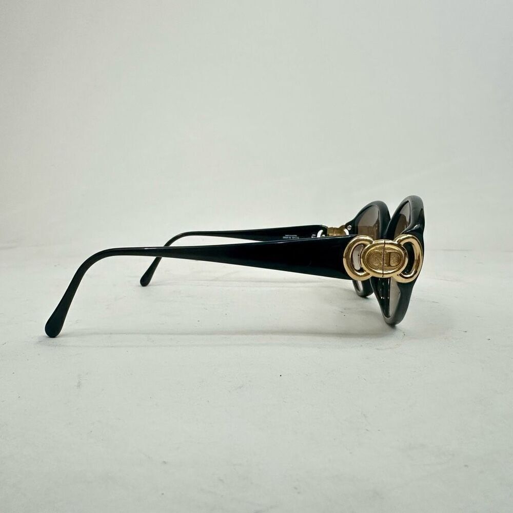 Vintage Christian Dior Black and Gold Sunglasses 2850 - Picture 5 of 8